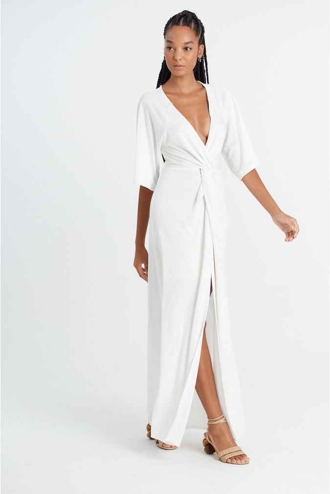 Off white cheap wrap dress